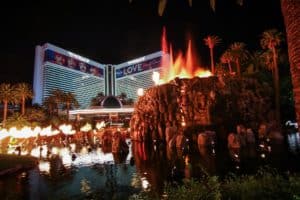 The volcano at The Mirage Hotel in Las Vegas. 