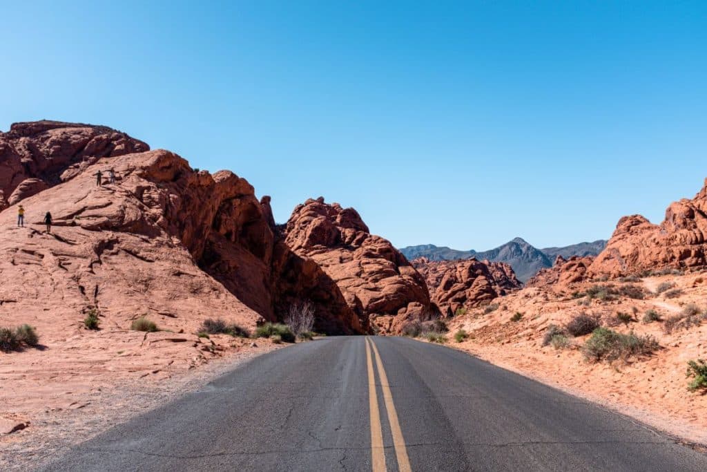 A road at Valley of Fire State Park, Las Vegas.
